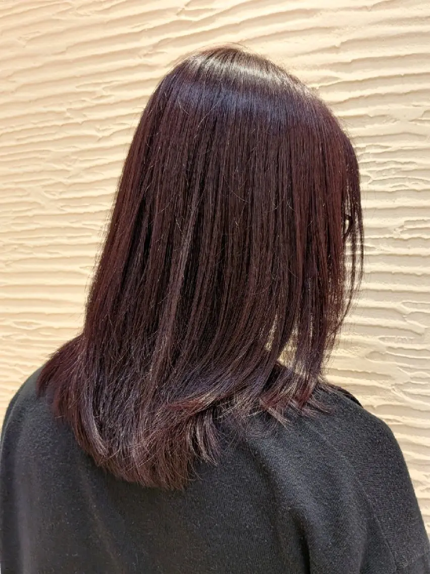 ミディアム ヘアカラー 鎌田 流沙奈のヘアスタイル