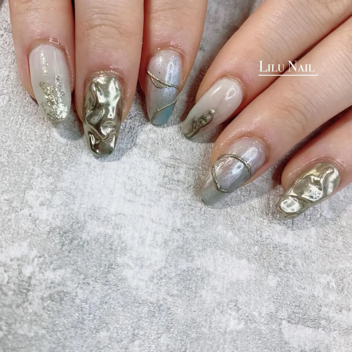 ネイル ニュアンスネイル モチの良さ◉ フィルインネイル♡のネイルデザイン