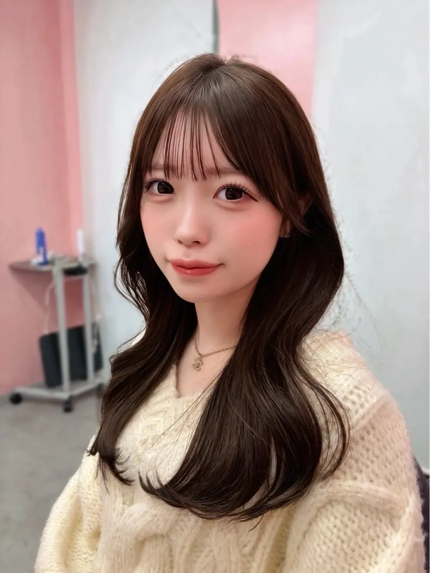 セミロング カット ヘアカラー トリートメント 木串 楽人のヘアスタイル