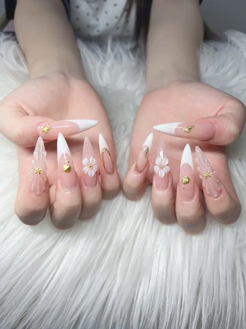 ネイル ハンドネイル Lee Nails チップ長さだし専門店のネイルデザイン