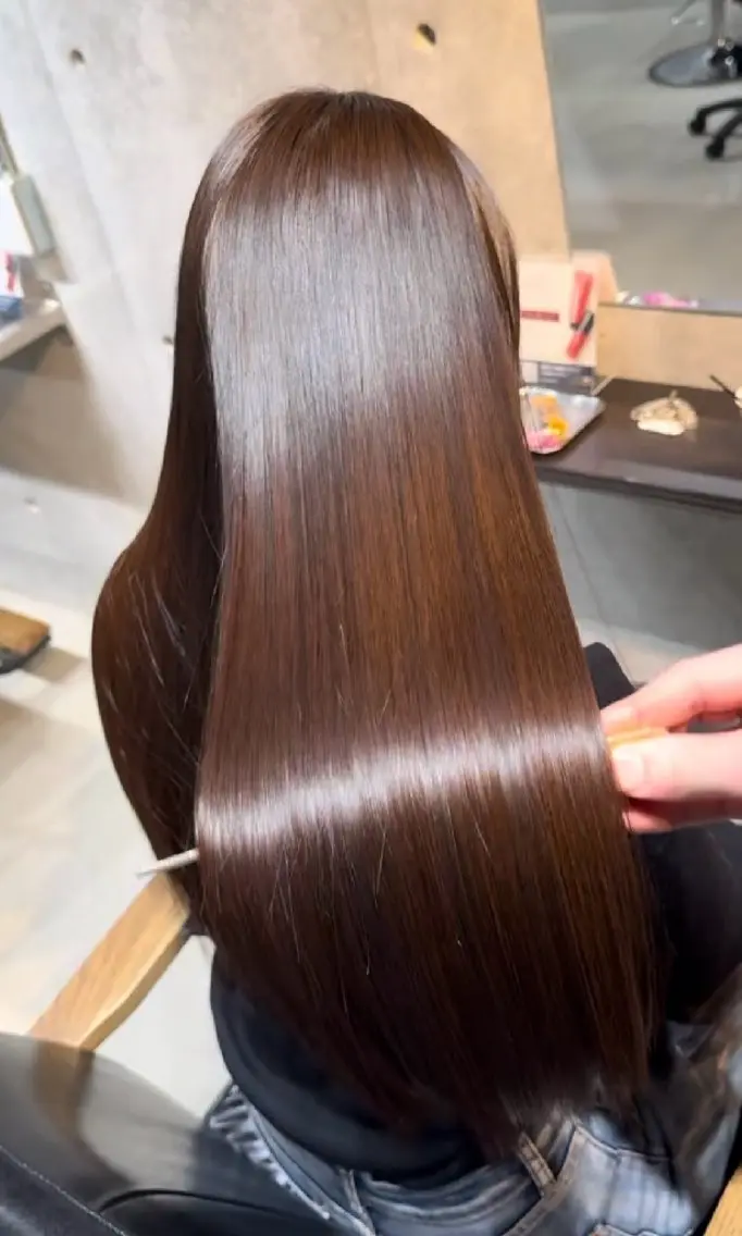 ロング ヘアカラー トリートメント Haru🫧髪質改善 ×美髪矯正🫧艶髪のヘアスタイル