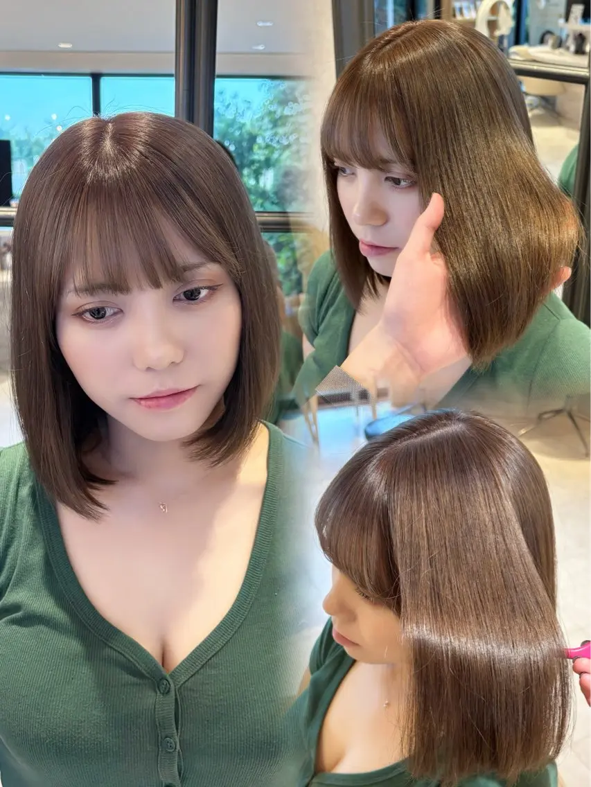セミロング ヘアカラー 🩶kind虎井遥音 カットモデル募集🩶のヘアスタイル