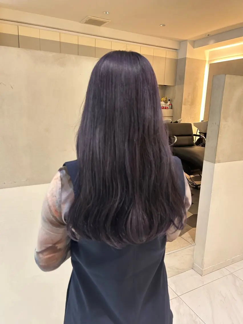 ロング カラー ヘアアレンジ ヘアカラー トリートメント ヘアセット ハイトーン/艶カラー 💎モエのヘアスタイル