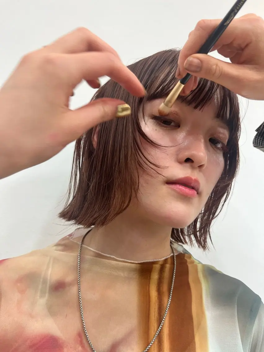 ショート カラー ハイライトカラー オレンジ ハイライト 新宿 似合わせカラー HINAのヘアスタイル