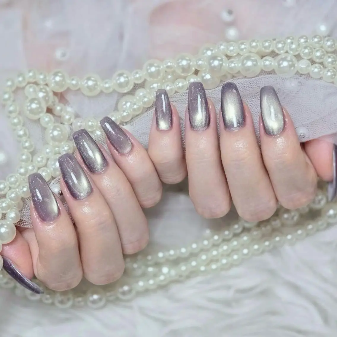 ネイル マグネットネイル ワンカラーネイル シンプルネイル ハンドネイル Nail lieNのネイルデザイン