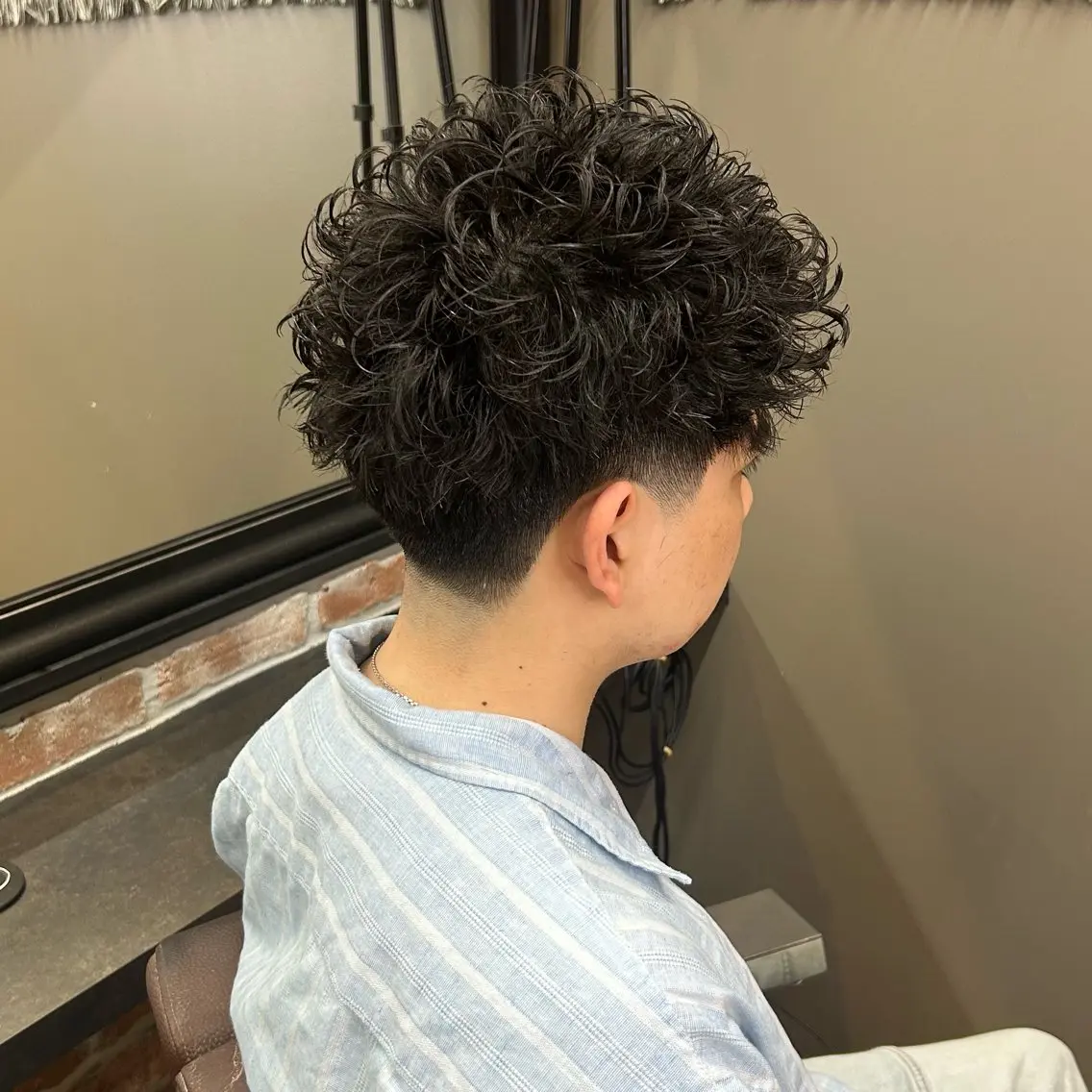 ショート パーマ メンズ フェードカット カット パーマ 💈PRO SHOP WAVE 望愛💈のヘアスタイル