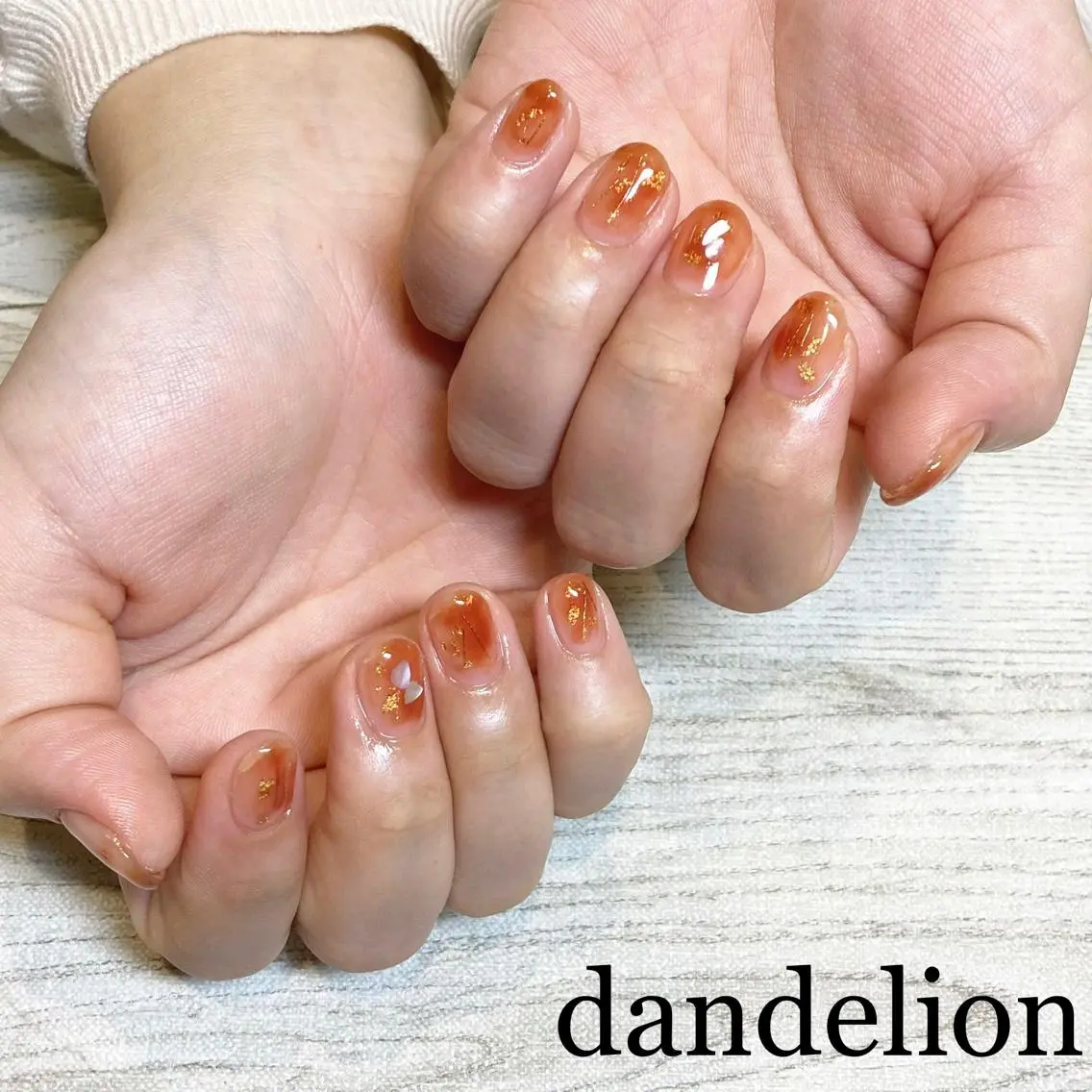ネイル ハンドネイル ハンドケア dandelion ダンデライオンのネイルデザイン