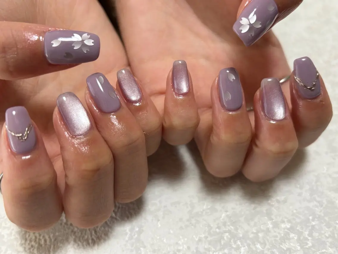 ネイル オーロラネイル フットネイル フレンチネイル ジェルネイル 韓国ネイル ハンドネイル kiki nail &brow二子玉川のネイルデザイン