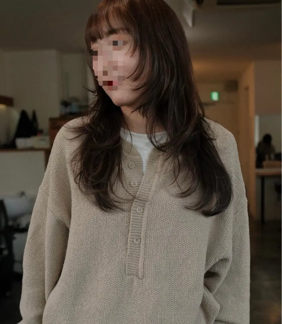 ロング カット ヘアカラー momoka モデル募集のヘアスタイル