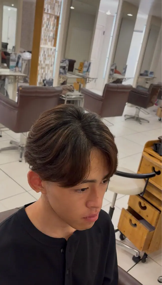 メンズ 縮毛矯正 郡山駅前メンズ特化 岩﨑大翼のヘアスタイル