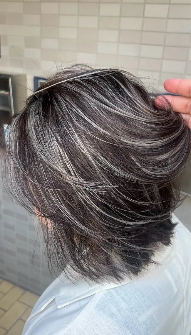 ショート カラー ハイライトカラー ハイライト カット ヘアカラー トリートメント 原宿/ハイライト バレイヤージュ/大智のヘアスタイル