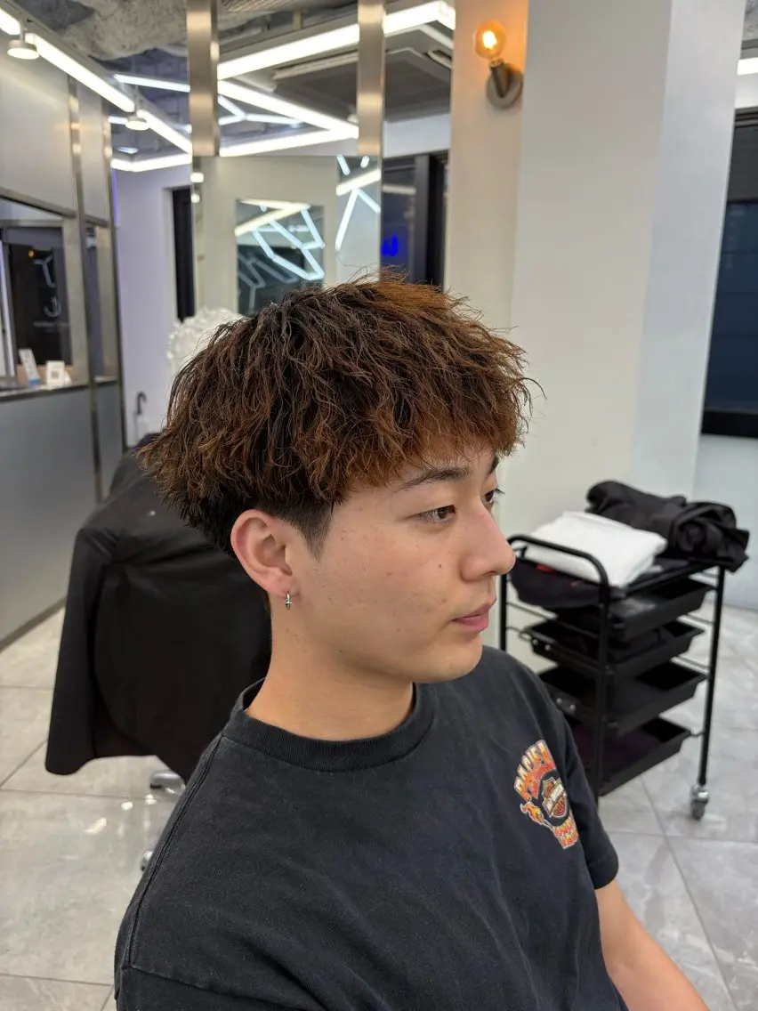 パーマ メンズ カット パーマ トリートメント 🔥ジャス/ 無造作パーマ特化🔥のヘアスタイル