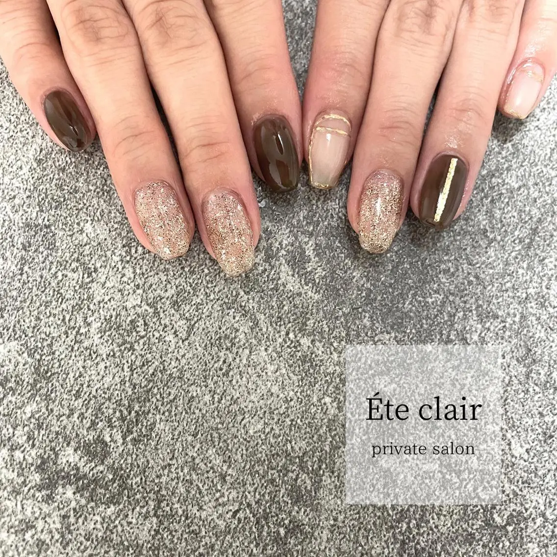 ネイル フットネイル ジェルネイル マグネットネイル ニュアンスネイル パラジェル Ète clair エテクレールのネイルデザイン