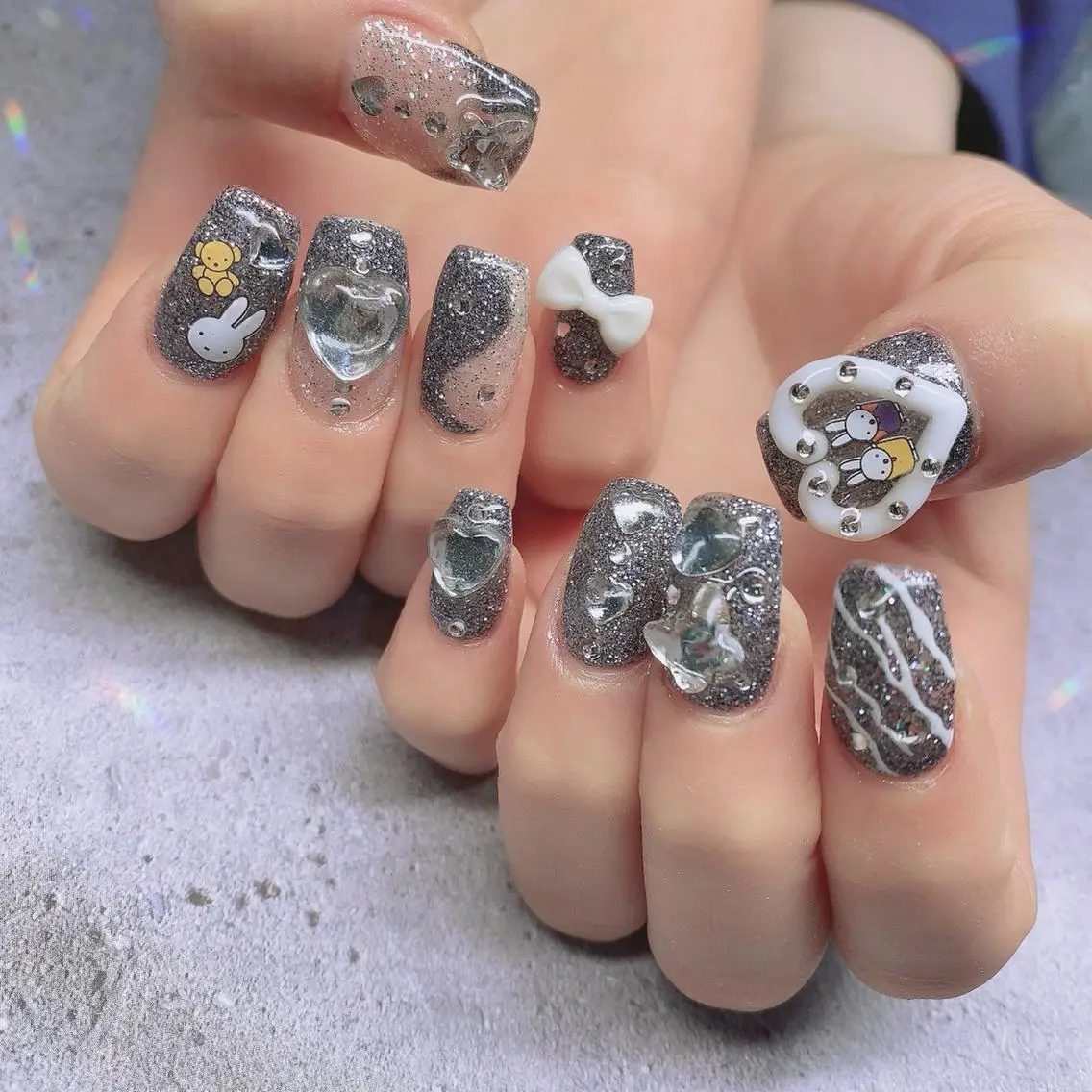 ネイル 渋谷／チップ長さ出し 👑アプレgel-xのネイルデザイン