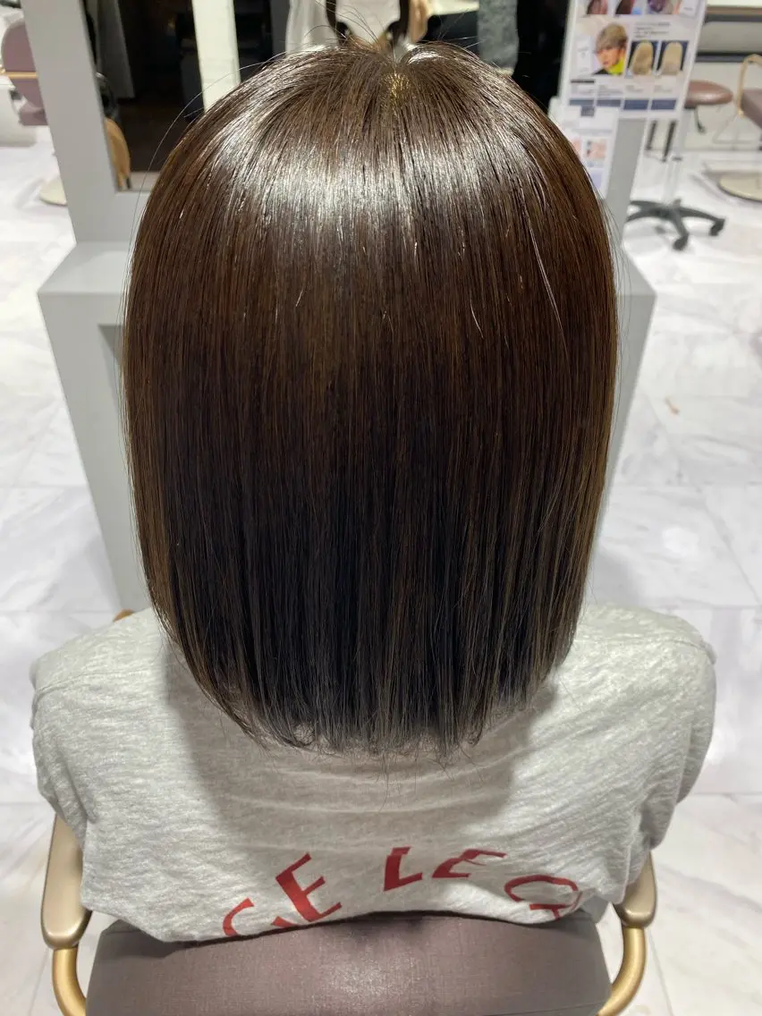 カラー アッシュ アッシュブラウン ブラウンカラー 透明感カラー ヘアカラー BIANCA伊勢崎 mayaのヘアスタイル