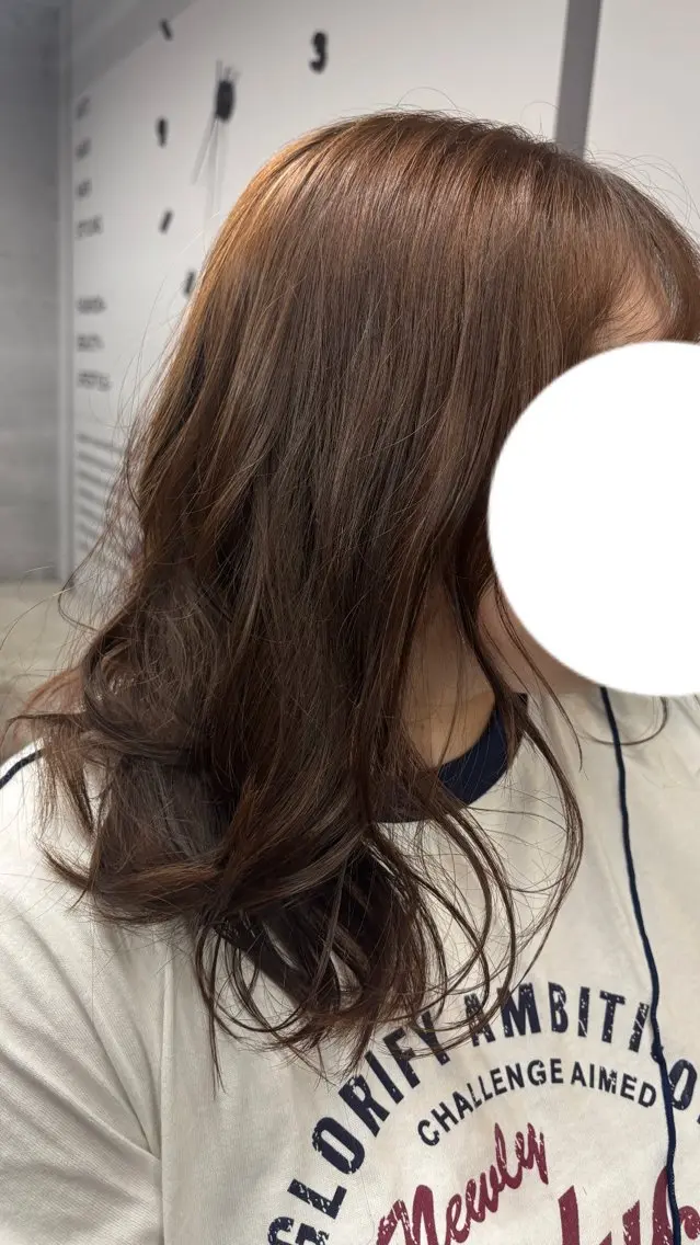 セミロング ヘアカラー 透明感ｶﾗｰ🫧 Rico💗空き🈶のヘアスタイル