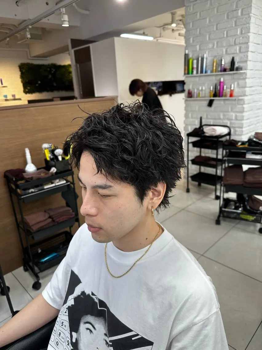 ショート メンズ メンズパーマ スパイキーショート ショートヘア カット メンズパーマ職人 パーマ🔥ritaのヘアスタイル