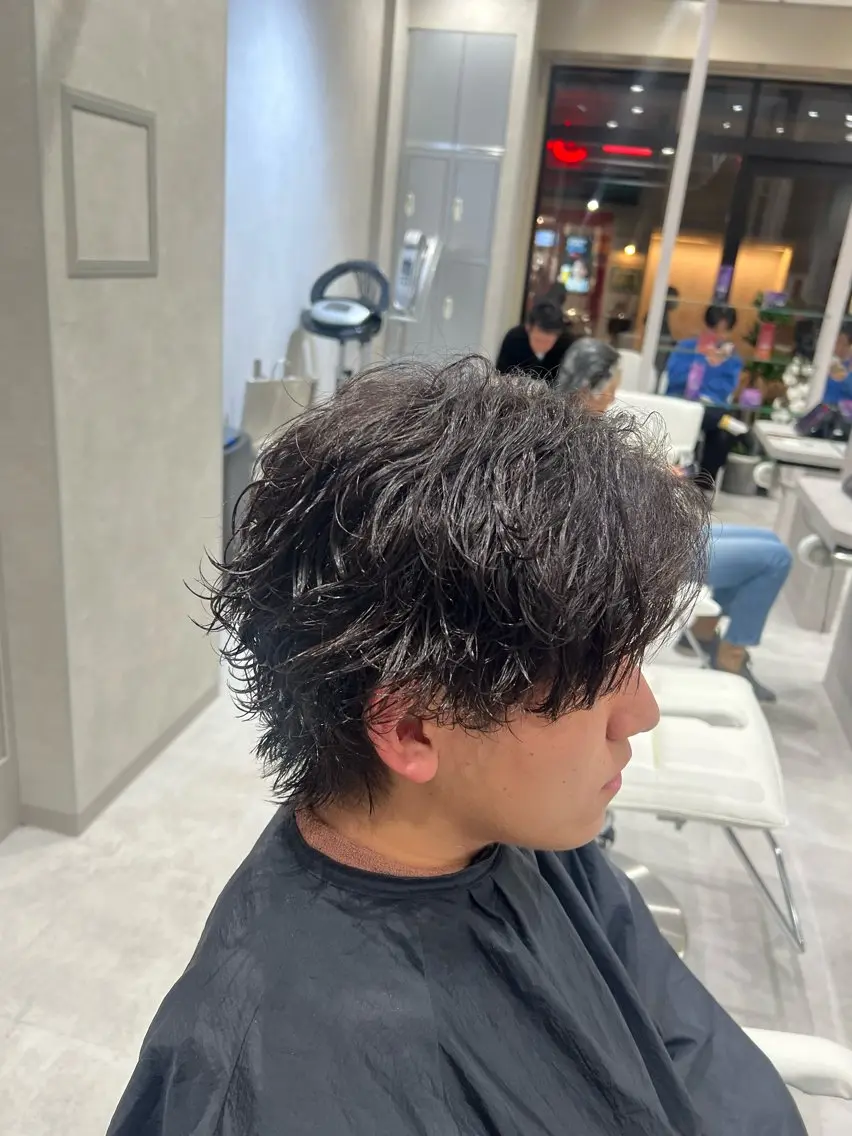 パーマ メンズ カット パーマ SENA 再現性 パーマと縮毛矯正のヘアスタイル