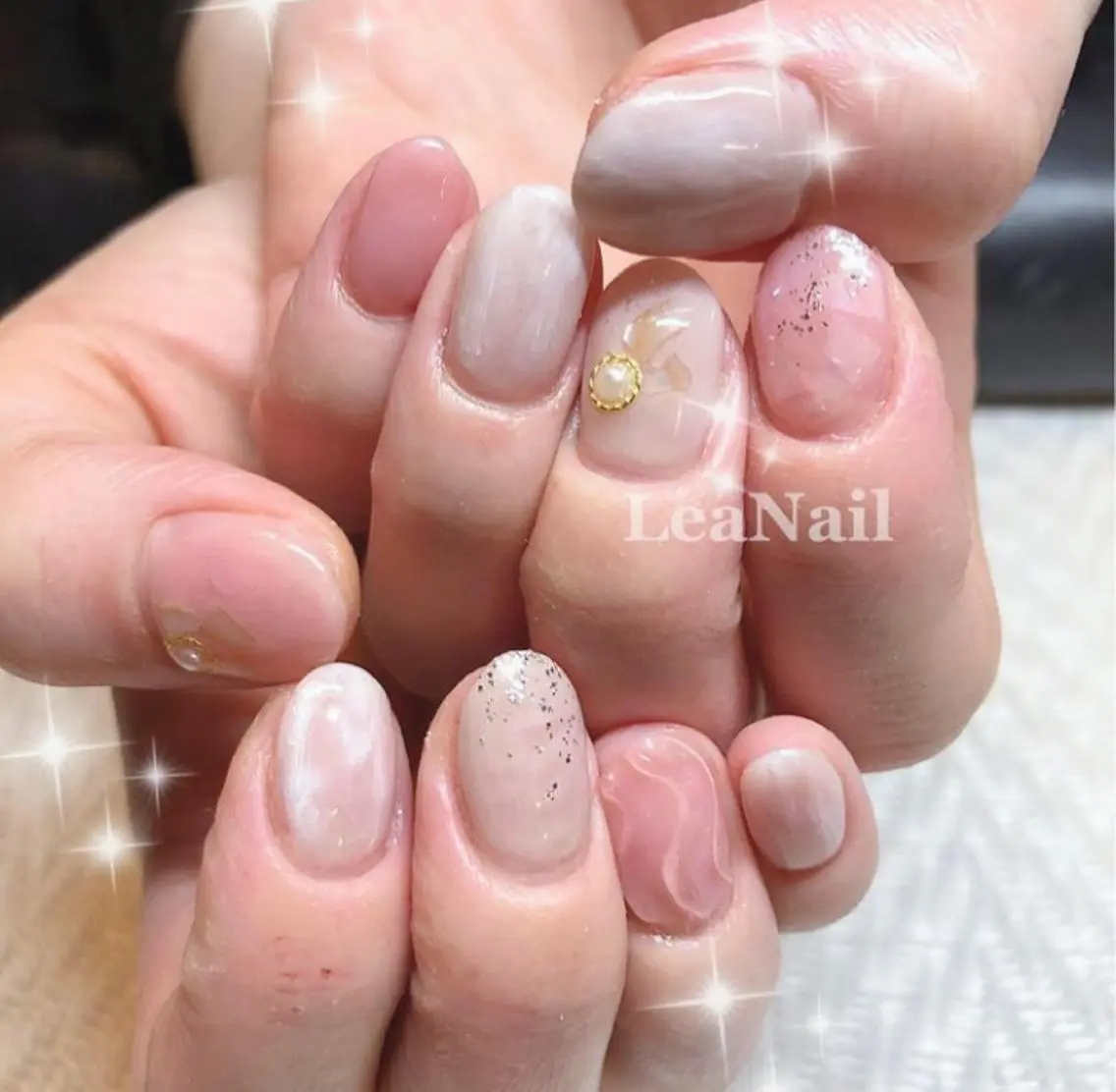 ネイル ピンク Lea Nailのネイルデザイン
