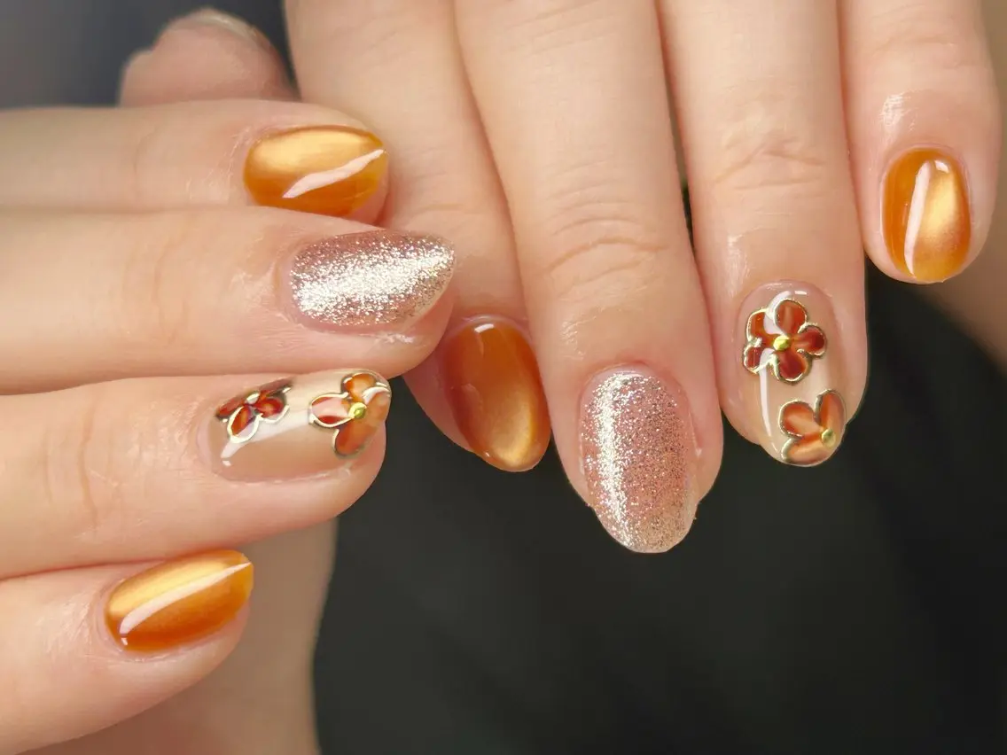 ネイル アートネイル チークネイル 成人式 入学式 長さ出し ハンドネイル Lino Nailのネイルデザイン