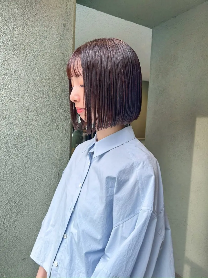 ショート カラー カット ヘアカラー 縮毛矯正 トリートメント HIROKI ”博多 /ボブのヘアスタイル