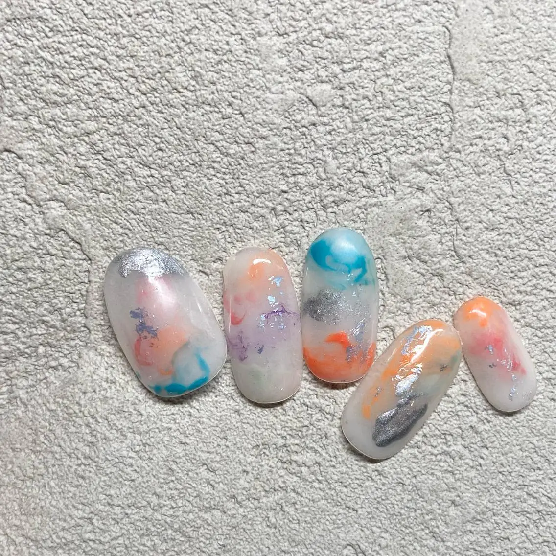 ネイル アートネイル フットネイル ニュアンスネイル 夏ネイル 山田 貴子のネイルデザイン