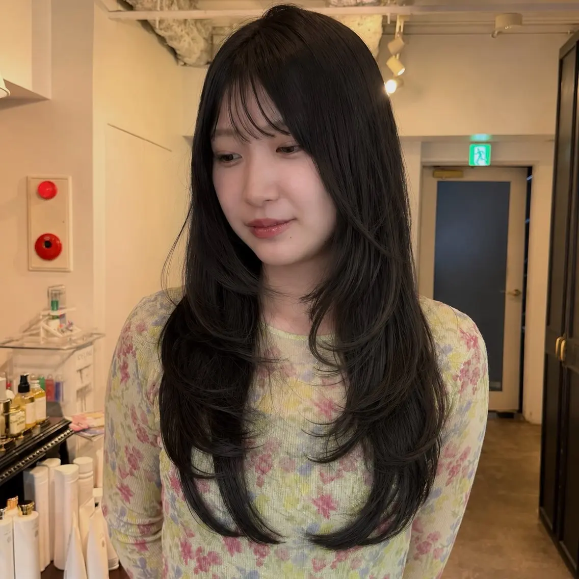 ロング カラー 韓国風ヘア レイヤーカット ロング 似合わせレイヤー カット/KANNAのヘアスタイル