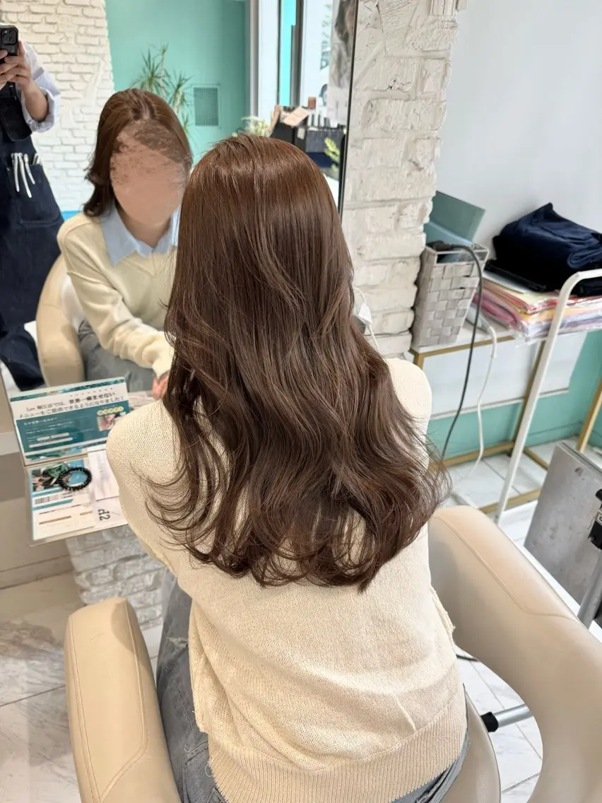 ロング 髪質改善 カット ヘアカラー トリートメント 髪質改善/縮毛矯正 心斎橋/池本有宏のヘアスタイル