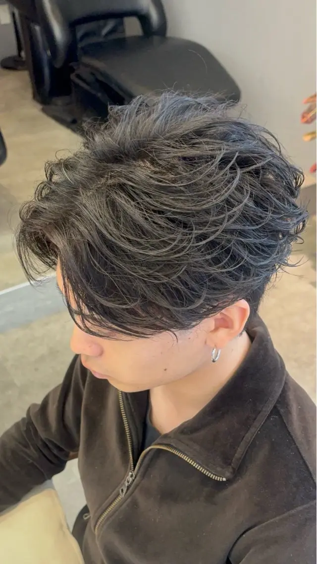 パーマ メンズ カット パーマ 中島 耀一朗のヘアスタイル