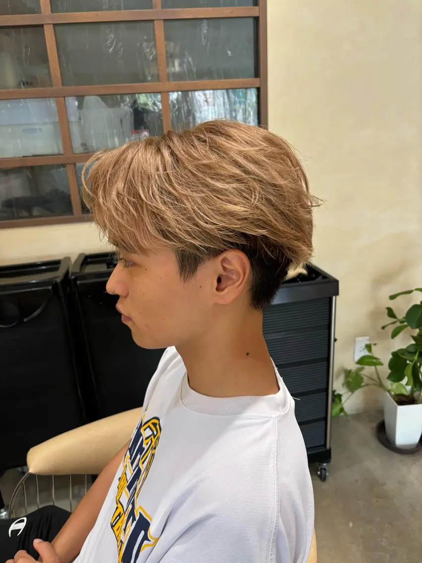 ショート メンズ カット パーマ 鹿児島 TSUBASAのヘアスタイル