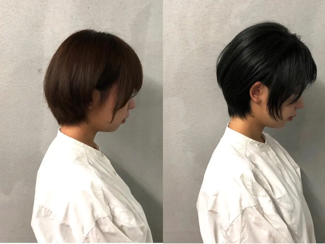 ショート カラー アッシュ オリーブアッシュ ショートヘア カット ヘアカラー トリートメント ショート/ボブ/ 白髪染め/メンズ葛西のヘアスタイル