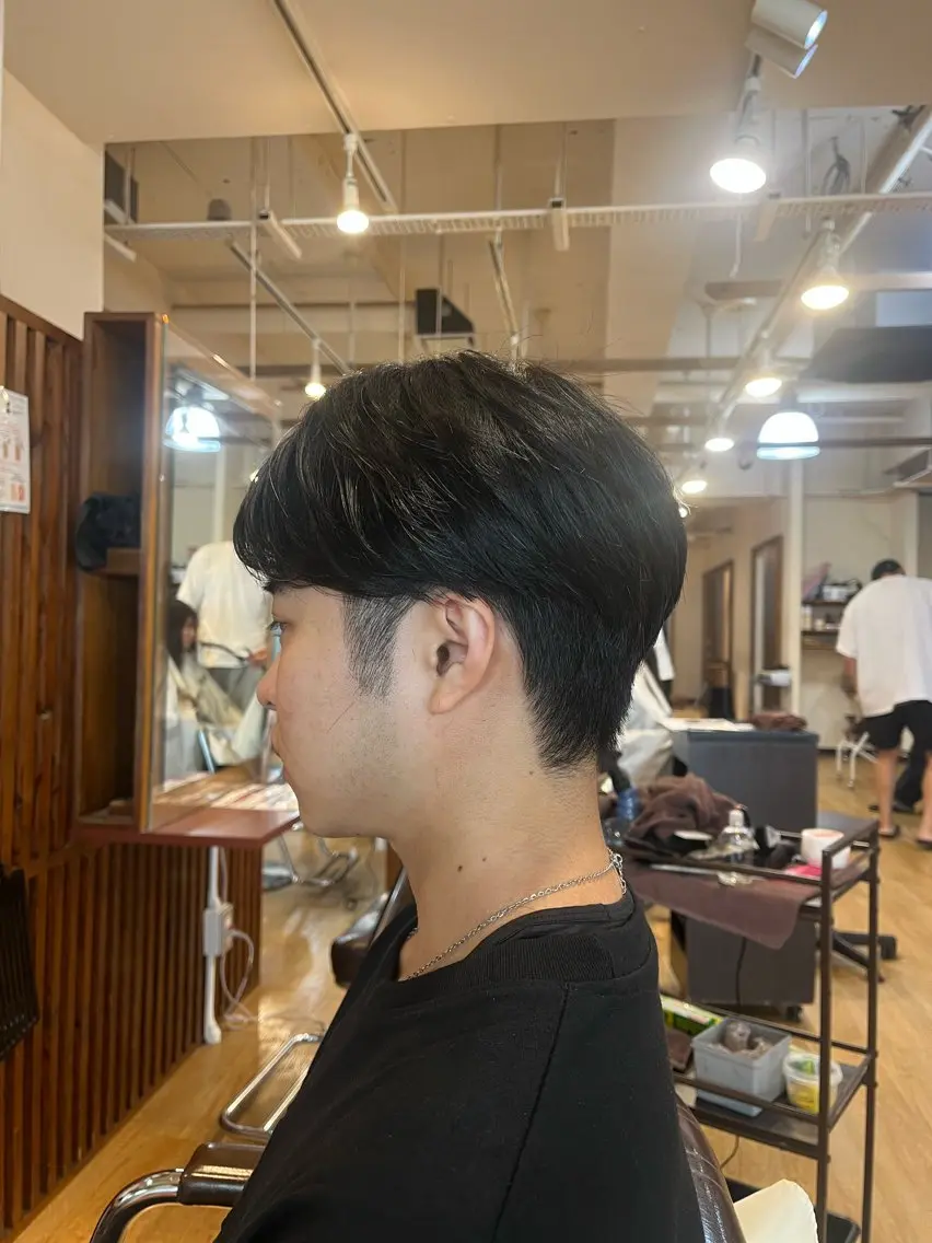 メンズ センターパート マッシュ 大貫 遥菜のヘアスタイル