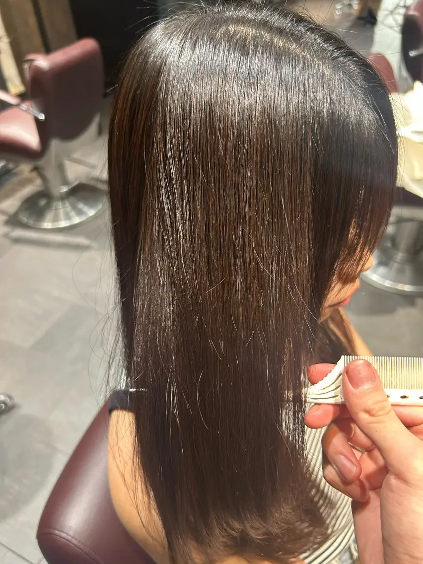 ミディアム 縮毛矯正 山田 啓太のヘアスタイル