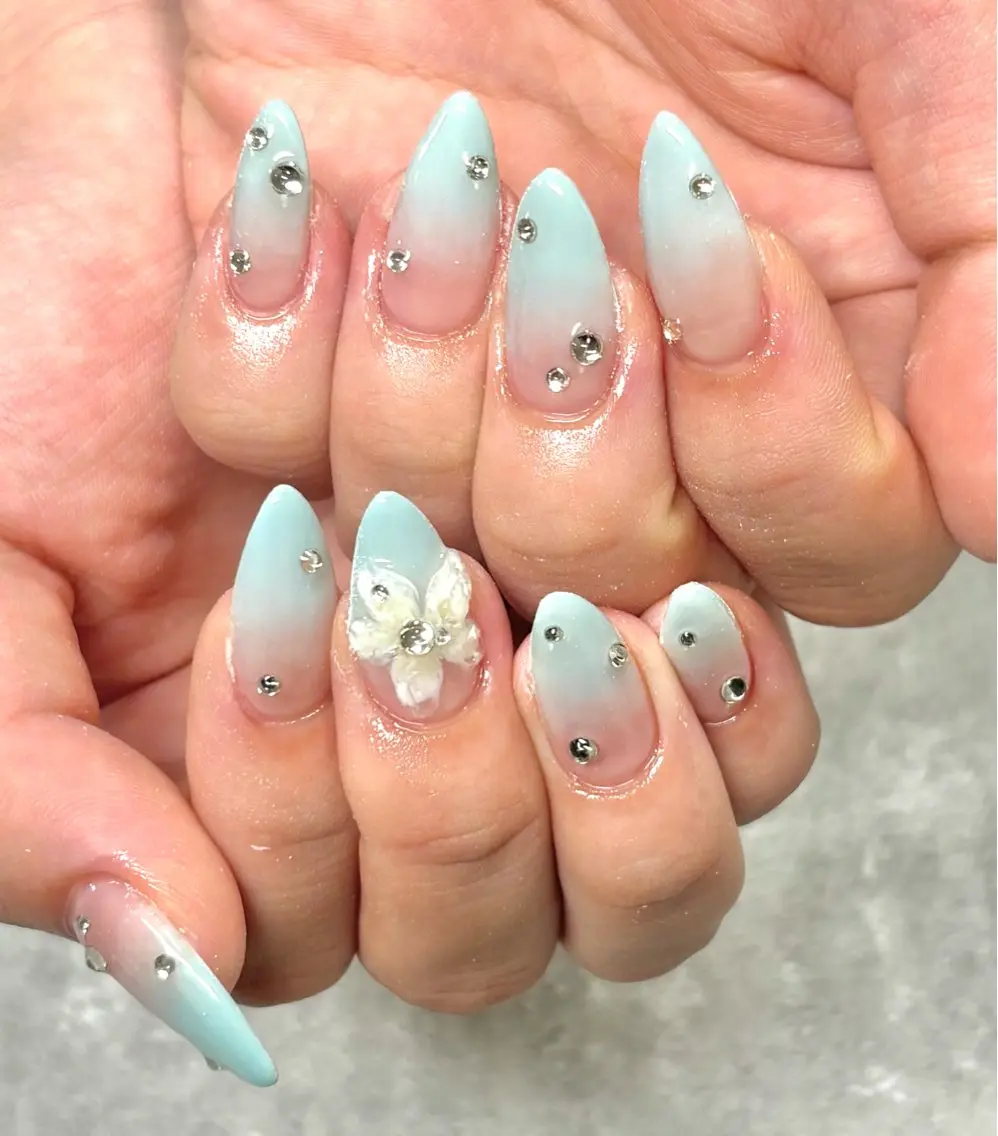ネイル ロングネイル 持ち込み 夏ネイル Natsumi 【protea】のネイルデザイン