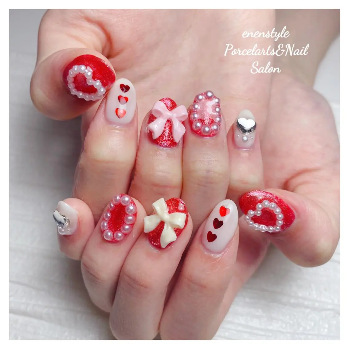 ミディアム ネイル 🐾enen style 🐾のネイルデザイン