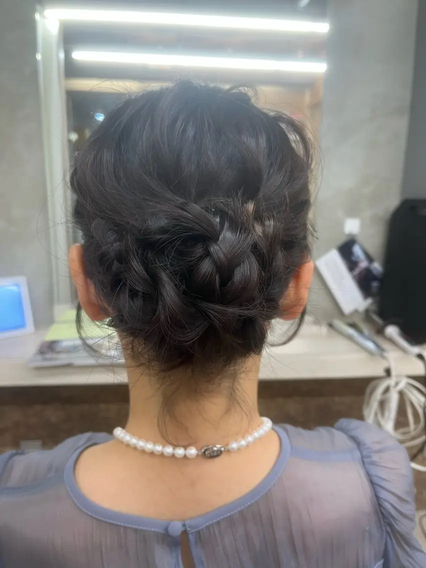 セミロング ヘアアレンジ ヘアセット 多系統似合わせ/ tsuburaのヘアスタイル