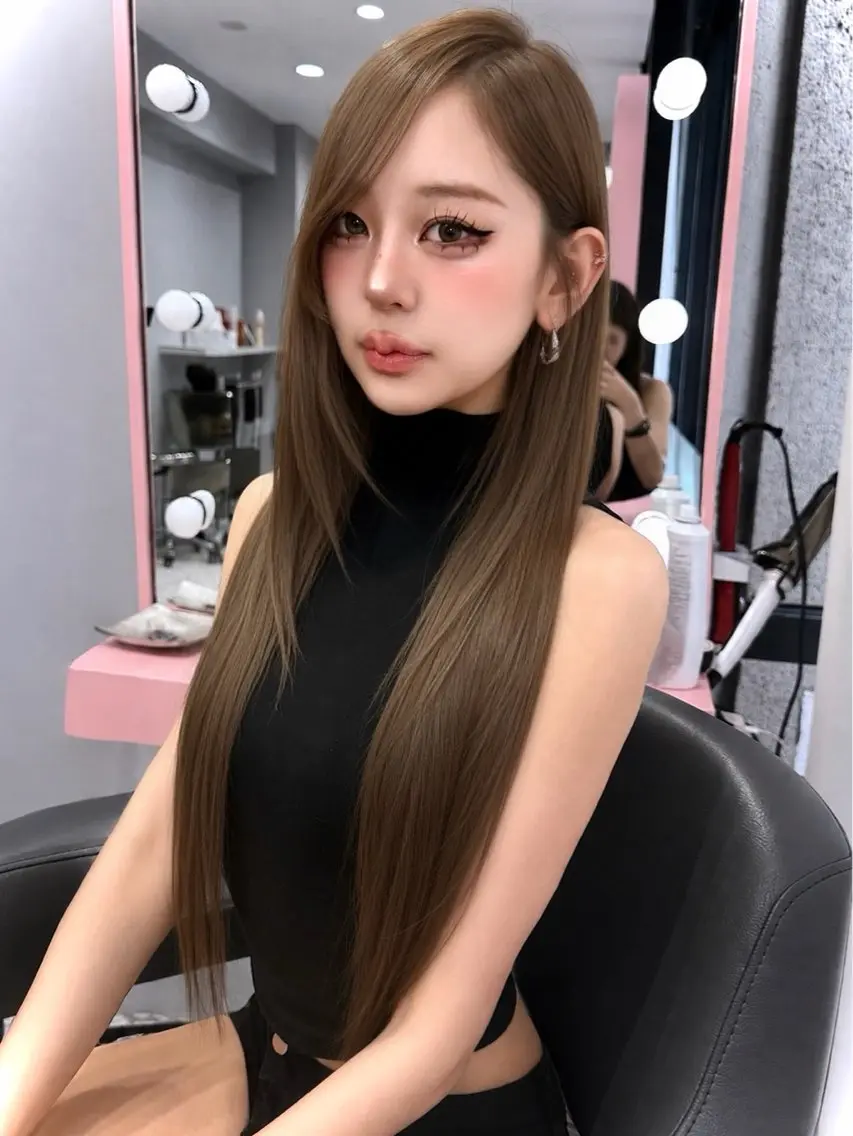 ロング カラー カット ヘアカラー トリートメント みうる🎀透明感艶髪 🫧レイヤーカットのヘアスタイル