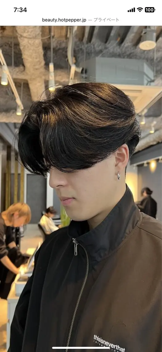 ミディアム メンズカット 鈴木達也のヘアスタイル