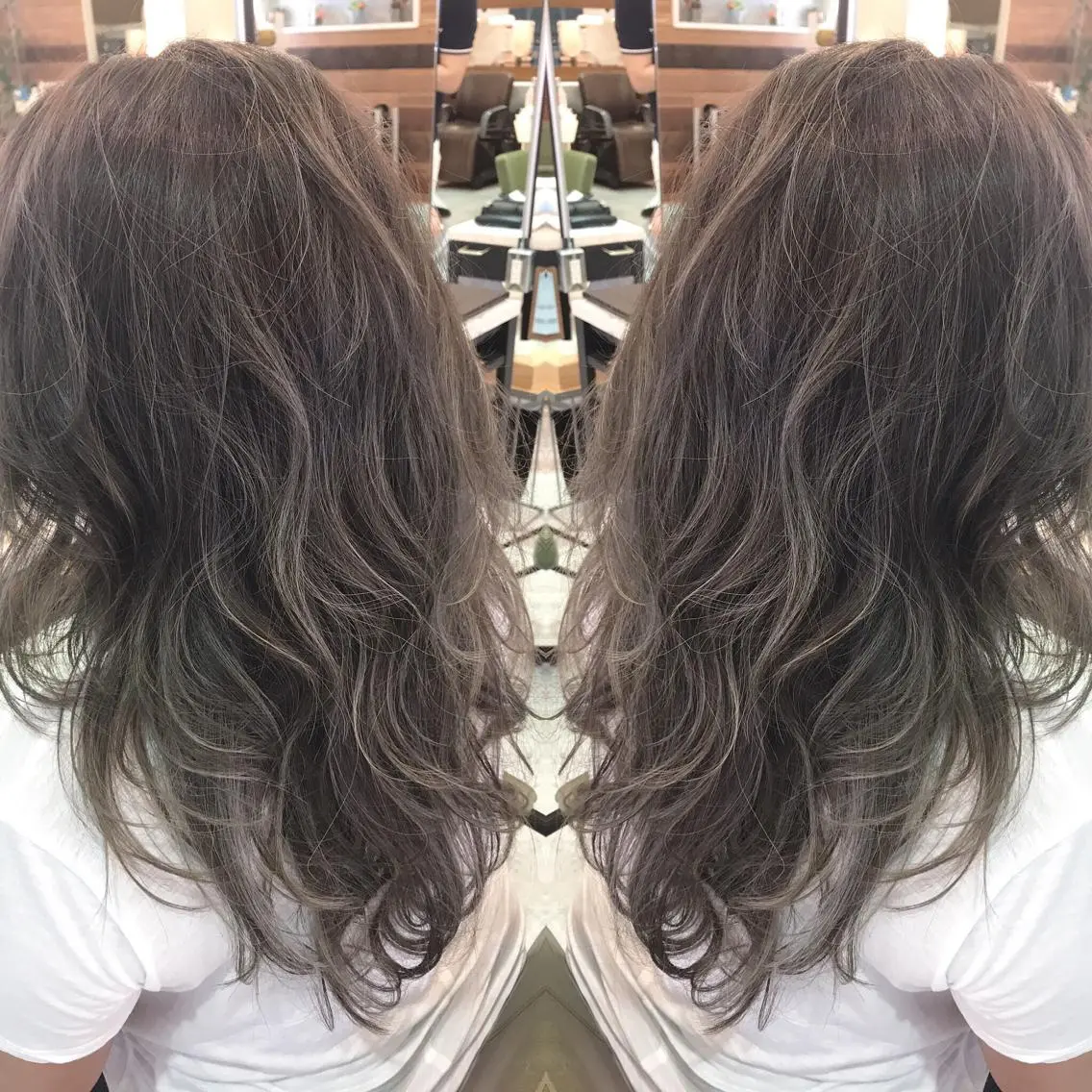 ロング カラー ハイライトカラー イルミナカラー ハイライト 青木 茂樹⭐️ 透明感カラーのヘアスタイル