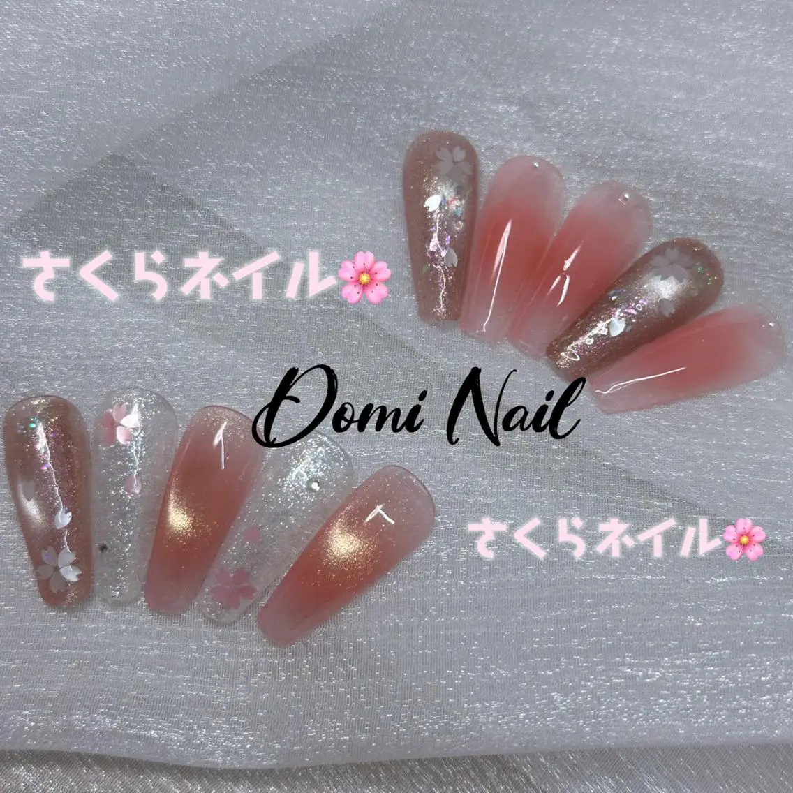 【さくら🌸チークネイル】自爪🎀春の限定デザイン💕ケア込み7980円の写真