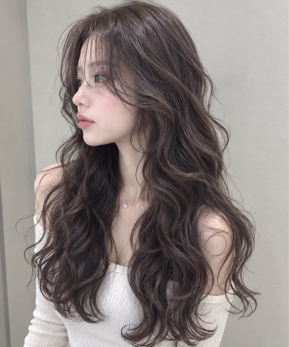 ロング パーマ カット パーマ 🇰🇷韓国ヘア /  sumireのヘアスタイル