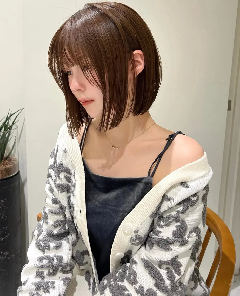 ショート ボブ カット 小顔ボブ jilblanカホのヘアスタイル