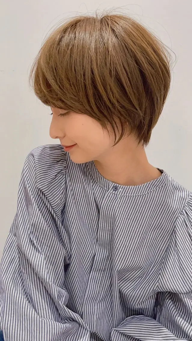 ショート カラー パーマ ヘアアレンジ ショートボブ ボブ ショートヘア カット ヘアカラー トリートメント 髪質改善/韓国風 レイヤー/田村祐樹のヘアスタイル