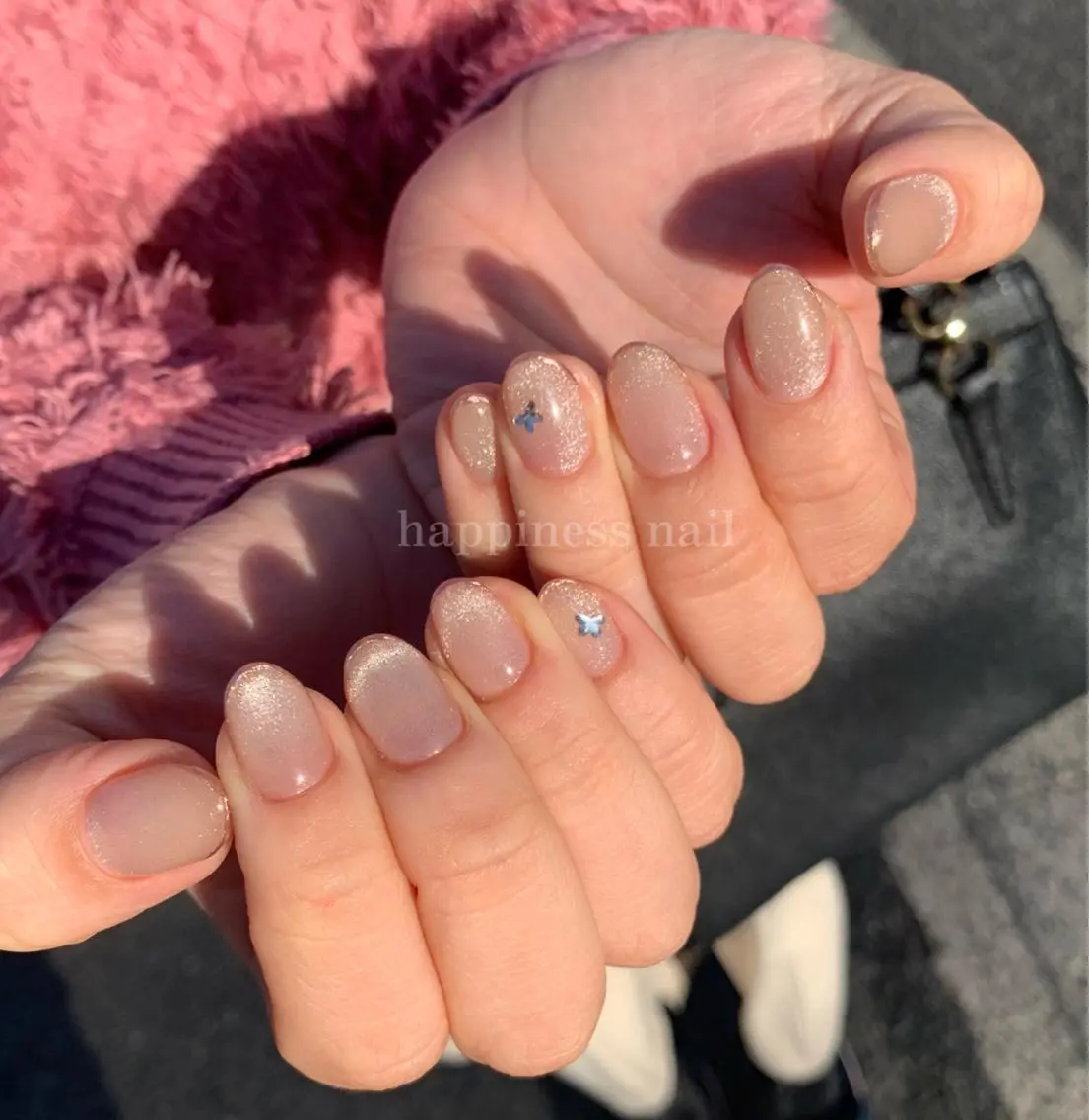 ネイル アートネイル フレンチネイル ロングネイル マグネットネイル スカルプネイル happiness nailのネイルデザイン
