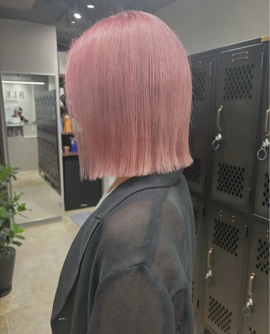 ミディアム カラー ベージュカラー ピンクカラー ピンクベージュ ヘアカラー ニュアンスカラー/ 🫧レミ(坊主)のヘアスタイル