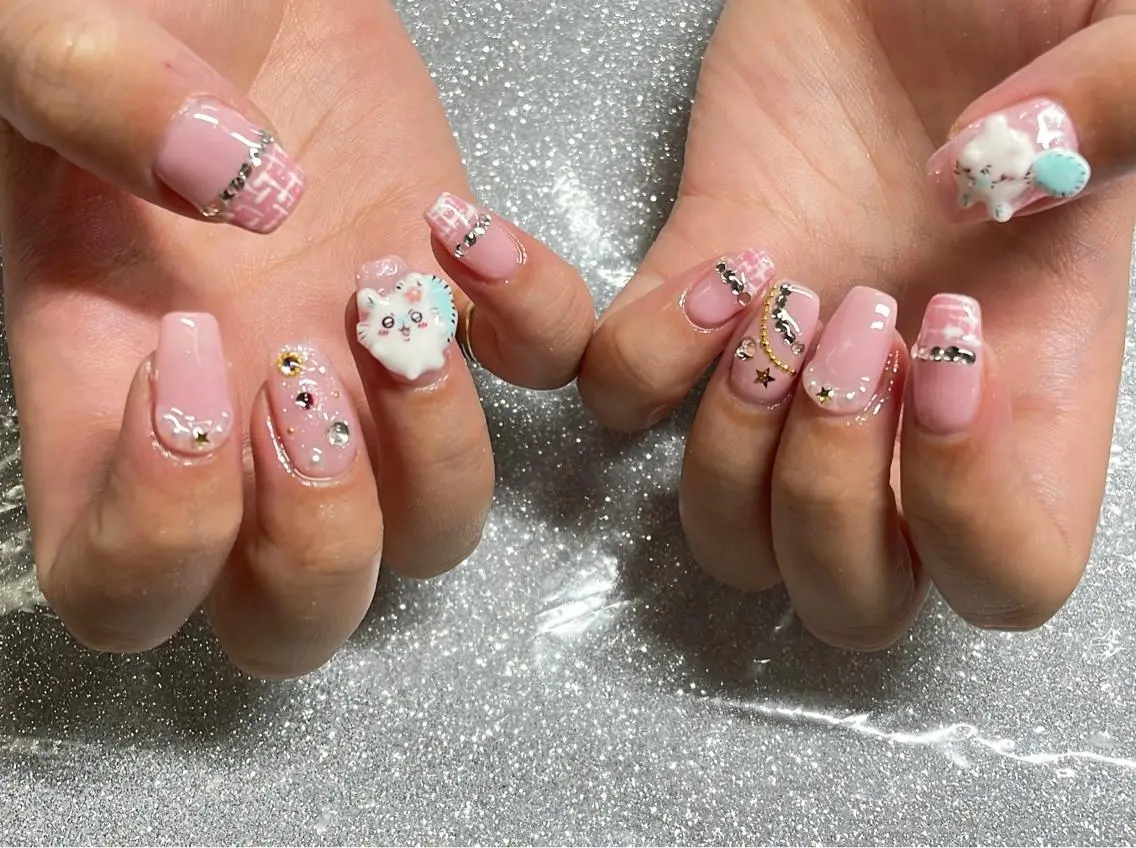 ネイル ハンドネイル VIERU 🌈🎀💖のネイルデザイン