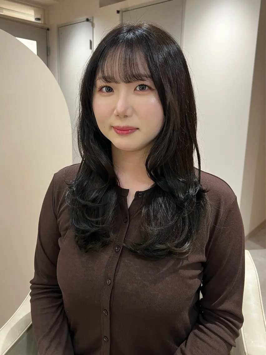 ロング 韓国風ヘア カット ヘアカラー トリートメント lane HAIR 【大阪京橋】KISAのヘアスタイル