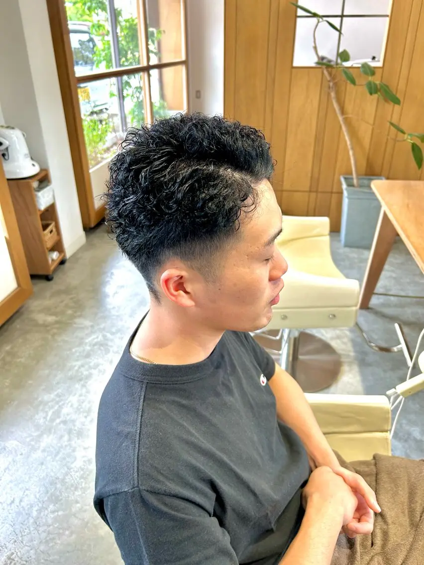 ショート パーマ メンズ メンズパーマ カット パーマ 佐藤 悠生 メンズパーマ.カットのヘアスタイル
