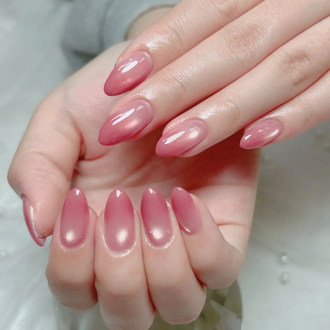 ネイル ジェルネイル グラデーション キラキラネイル 韓国ネイル ラメ(グリッター) ハンドネイル Cute Tips nailのネイルデザイン