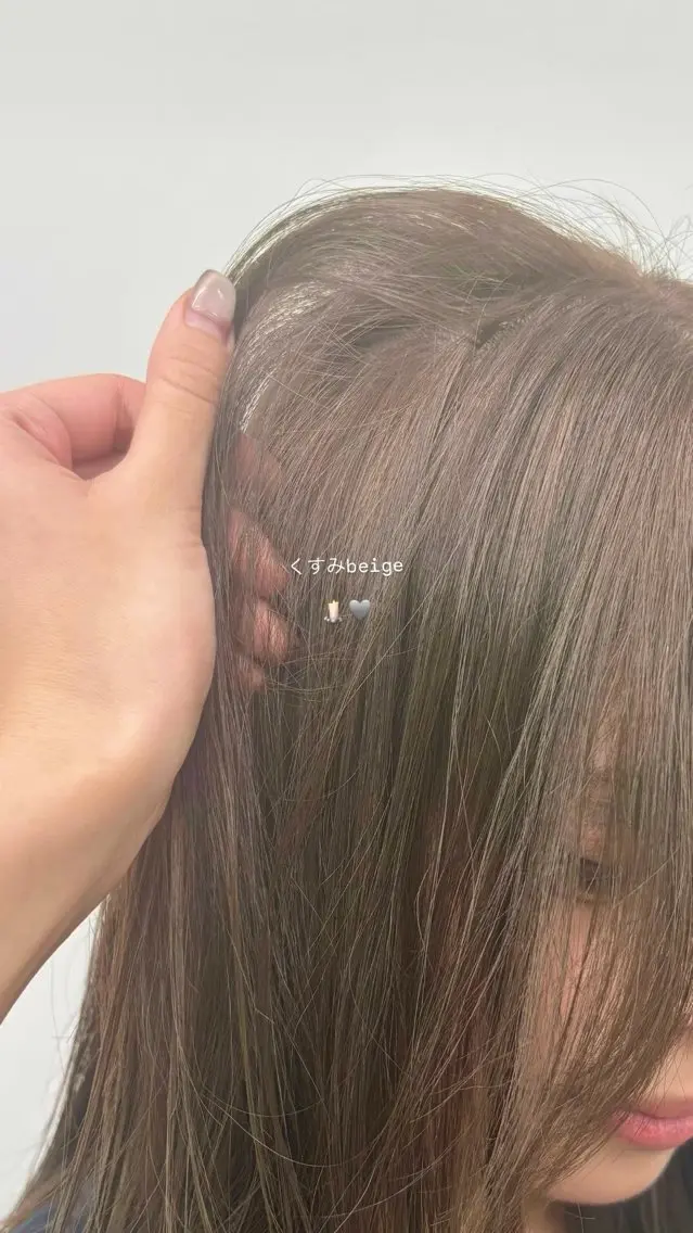 カラー ブリーチ ダブルカラー ブリーチなしカラー 福田 梨七のヘアスタイル